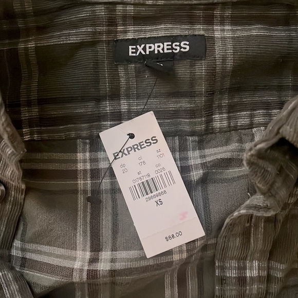 xs Dark Green Express Flannel🖤 - Picture 2 of 4
